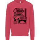 4 Wheel Drive Adventure 4X4 Off Road Kids Sweatshirt Jumper Heliconia