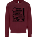 4 Wheel Drive Adventure 4X4 Off Road Kids Sweatshirt Jumper Maroon
