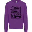 4 Wheel Drive Adventure 4X4 Off Road Kids Sweatshirt Jumper Purple