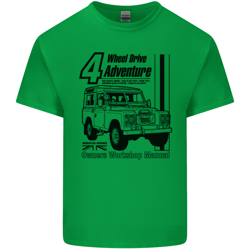 4 Wheel Drive Adventure 4X4 Off Road Kids T-Shirt Childrens Irish Green