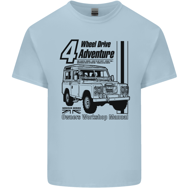 4 Wheel Drive Adventure 4X4 Off Road Kids T-Shirt Childrens Light Blue