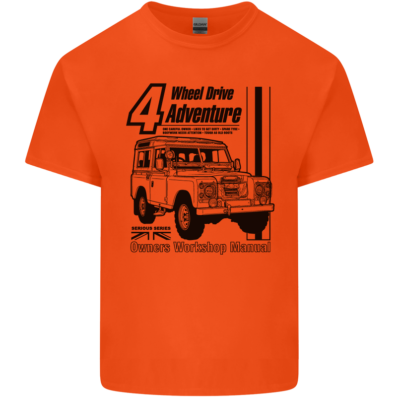 4 Wheel Drive Adventure 4X4 Off Road Kids T-Shirt Childrens Orange
