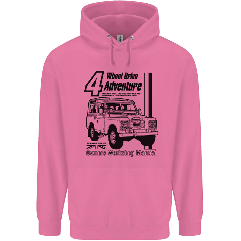 4 Wheel Drive Adventure 4X4 Off Road Mens 80% Cotton Hoodie Azelea