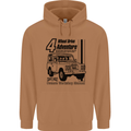 4 Wheel Drive Adventure 4X4 Off Road Mens 80% Cotton Hoodie Caramel Latte