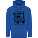 4 Wheel Drive Adventure 4X4 Off Road Mens 80% Cotton Hoodie Royal Blue