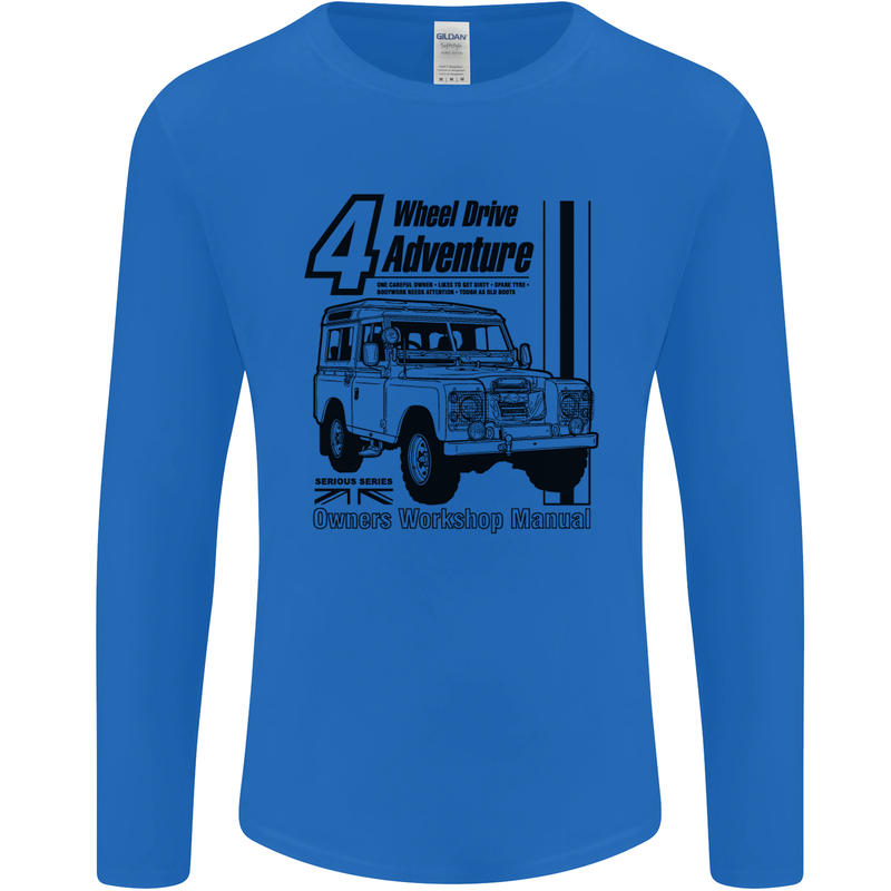 4 Wheel Drive Adventure 4X4 Off Road Mens Long Sleeve T-Shirt Royal Blue