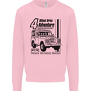 4 Wheel Drive Adventure 4X4 Off Road Mens Sweatshirt Jumper Light Pink