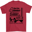 4 Wheel Drive Adventure 4X4 Off Road Mens T-Shirt Cotton Gildan Red