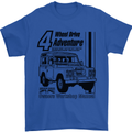 4 Wheel Drive Adventure 4X4 Off Road Mens T-Shirt Cotton Gildan Royal Blue