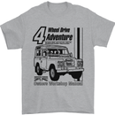 4 Wheel Drive Adventure 4X4 Off Road Mens T-Shirt Cotton Gildan Sports Grey