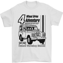 4 Wheel Drive Adventure 4X4 Off Road Mens T-Shirt Cotton Gildan White
