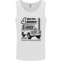 4 Wheel Drive Adventure 4X4 Off Road Mens Vest Tank Top White