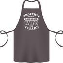 4 Year Wedding Anniversary 4th Funny Wife Cotton Apron 100% Organic Dark Grey