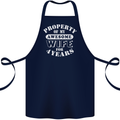 4 Year Wedding Anniversary 4th Funny Wife Cotton Apron 100% Organic Navy Blue