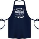 4 Year Wedding Anniversary 4th Funny Wife Cotton Apron 100% Organic Navy Blue