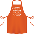 4 Year Wedding Anniversary 4th Funny Wife Cotton Apron 100% Organic Orange