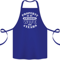 4 Year Wedding Anniversary 4th Funny Wife Cotton Apron 100% Organic Royal Blue