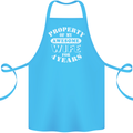 4 Year Wedding Anniversary 4th Funny Wife Cotton Apron 100% Organic Turquoise