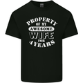 4 Year Wedding Anniversary 4th Funny Wife Mens Cotton T-Shirt Tee Top Black