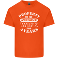 4 Year Wedding Anniversary 4th Funny Wife Mens Cotton T-Shirt Tee Top Orange