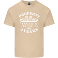 4 Year Wedding Anniversary 4th Funny Wife Mens Cotton T-Shirt Tee Top Sand