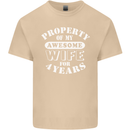 4 Year Wedding Anniversary 4th Funny Wife Mens Cotton T-Shirt Tee Top Sand