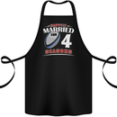 4 Year Wedding Anniversary 4th Rugby Cotton Apron 100% Organic Black