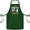 4 Year Wedding Anniversary 4th Rugby Cotton Apron 100% Organic Forest Green