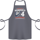 4 Year Wedding Anniversary 4th Rugby Cotton Apron 100% Organic Steel
