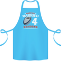 4 Year Wedding Anniversary 4th Rugby Cotton Apron 100% Organic Turquoise