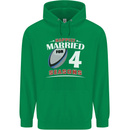 4 Year Wedding Anniversary 4th Rugby Mens 80% Cotton Hoodie Irish Green