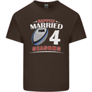 4 Year Wedding Anniversary 4th Rugby Mens Cotton T-Shirt Tee Top Dark Chocolate