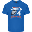 4 Year Wedding Anniversary 4th Rugby Mens Cotton T-Shirt Tee Top Royal Blue
