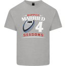 4 Year Wedding Anniversary 4th Rugby Mens Cotton T-Shirt Tee Top Sports Grey