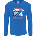 4 Year Wedding Anniversary 4th Rugby Mens Long Sleeve T-Shirt Royal Blue