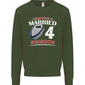 4 Year Wedding Anniversary 4th Rugby Mens Sweatshirt Jumper Forest Green