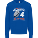 4 Year Wedding Anniversary 4th Rugby Mens Sweatshirt Jumper Royal Blue