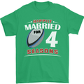 4 Year Wedding Anniversary 4th Rugby Mens T-Shirt 100% Cotton Irish Green