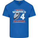 4 Year Wedding Anniversary 4th Rugby Mens V-Neck Cotton T-Shirt Royal Blue