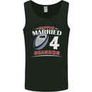 4 Year Wedding Anniversary 4th Rugby Mens Vest Tank Top Black