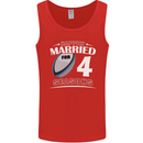 4 Year Wedding Anniversary 4th Rugby Mens Vest Tank Top Red