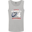 4 Year Wedding Anniversary 4th Rugby Mens Vest Tank Top Sports Grey