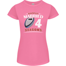 4 Year Wedding Anniversary 4th Rugby Womens Petite Cut T-Shirt Azalea
