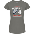 4 Year Wedding Anniversary 4th Rugby Womens Petite Cut T-Shirt Charcoal