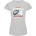 4 Year Wedding Anniversary 4th Rugby Womens Petite Cut T-Shirt Sports Grey