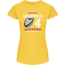 4 Year Wedding Anniversary 4th Rugby Womens Petite Cut T-Shirt Yellow