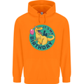 4th Birthday Dinosaur T-Rex 4 Year Old Childrens Kids Hoodie Orange