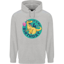 4th Birthday Dinosaur T-Rex 4 Year Old Childrens Kids Hoodie Sports Grey