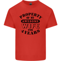 4th Wedding Anniversary 4 Year Funny Wife Mens Cotton T-Shirt Tee Top Red