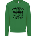 4th Wedding Anniversary 4 Year Funny Wife Mens Sweatshirt Jumper Irish Green